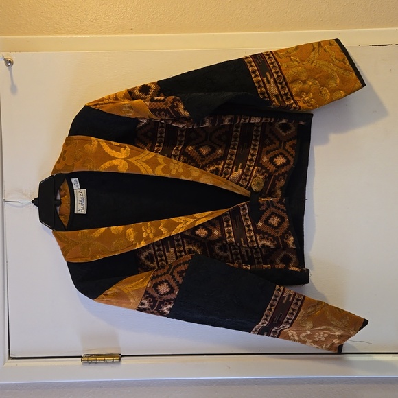 Richart Black and Gold Patterned Jacket - Picture 1 of 10